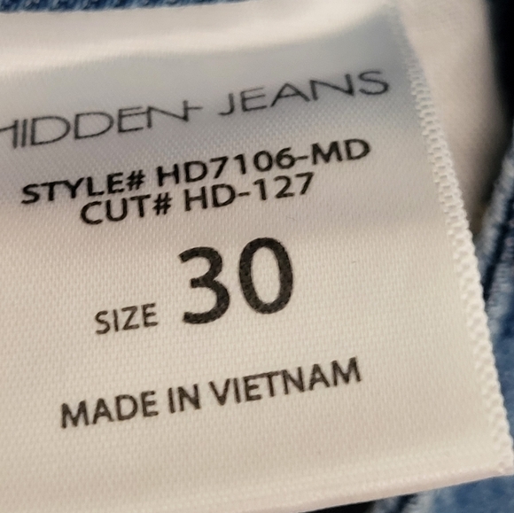 Hidden Jeans Women Size 30 Distressed Ripped Fray Cropped Denim Jeans Mid Rise - Picture 8 of 9